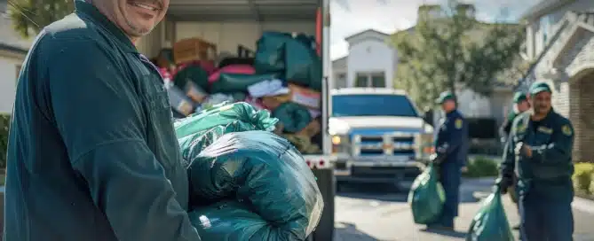 Professional junk removal service team clearing clutter near NY