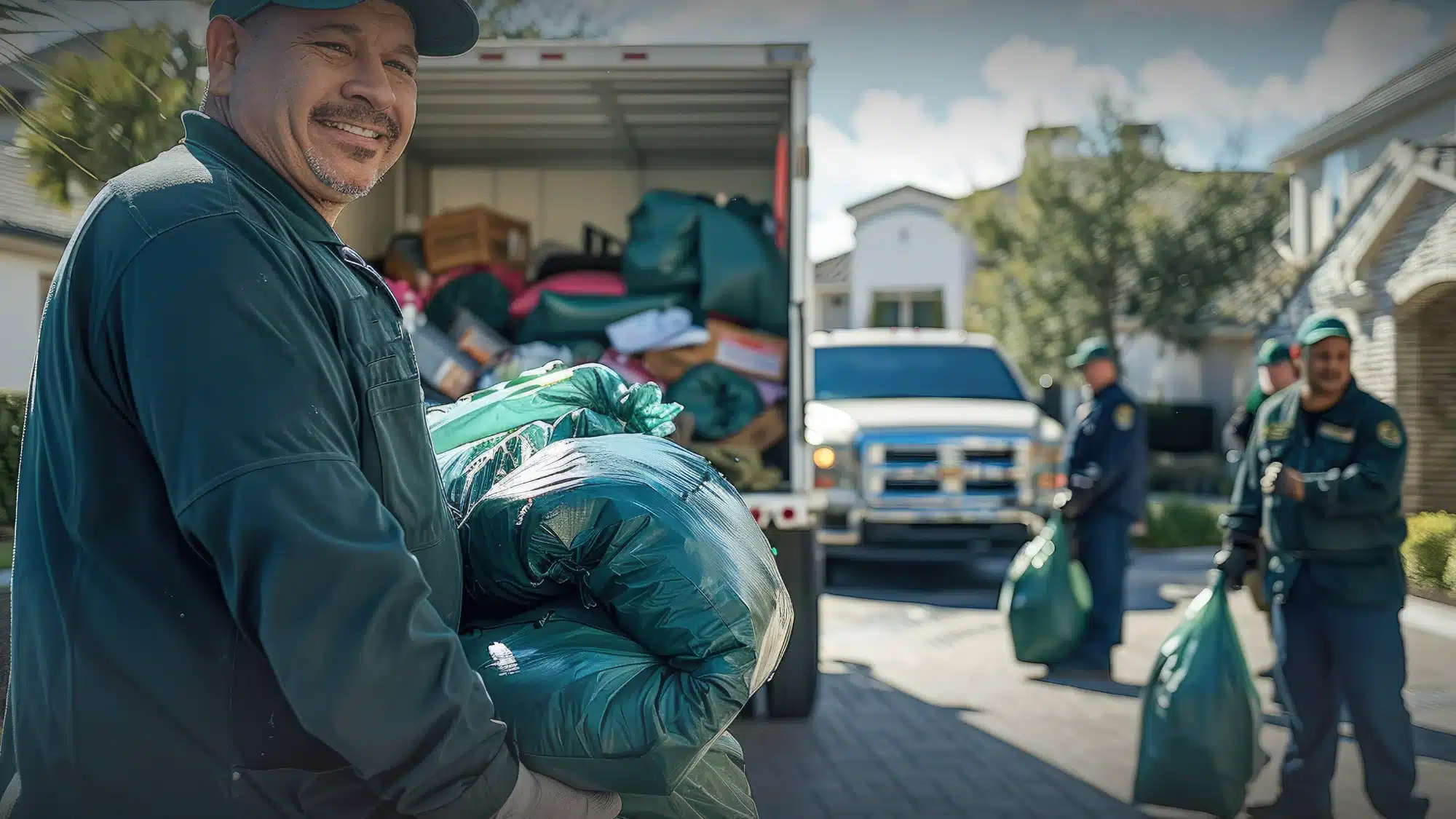 Professional junk removal service team clearing clutter near NY